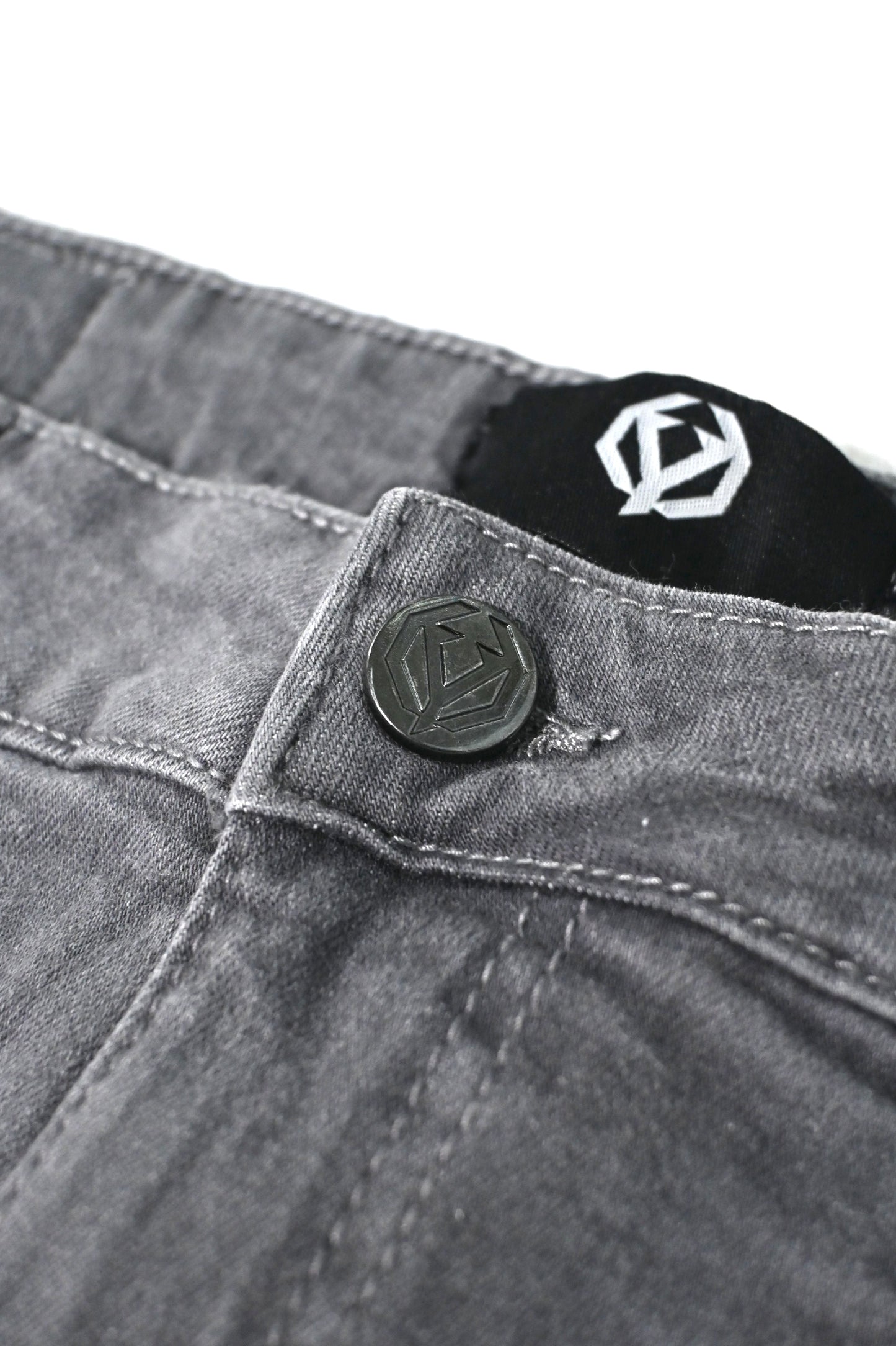 Grey Noir Ice splatter slim jeans