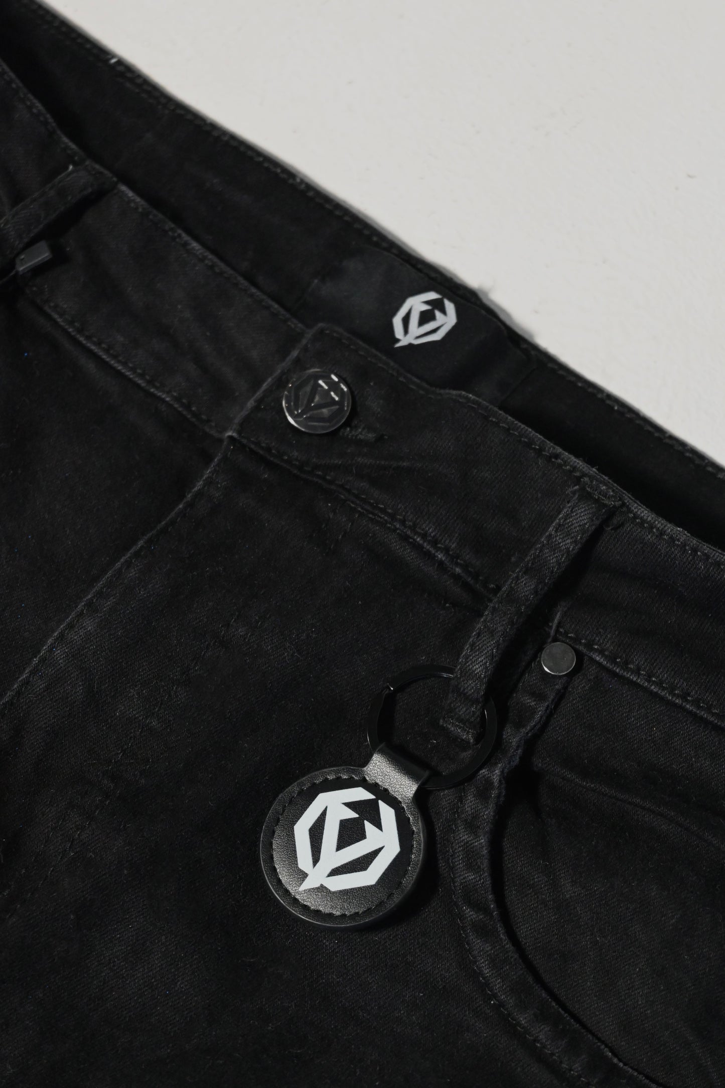 Black Azure splatter slim jeans