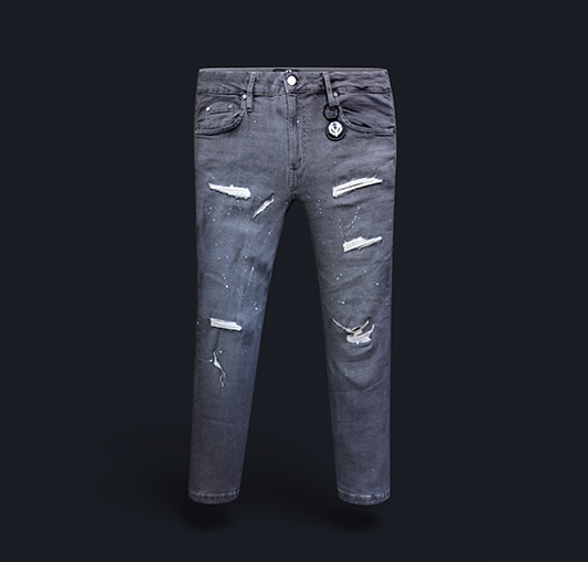 Grey Baby blue jeans